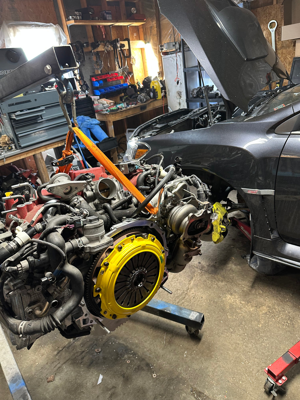 04-21 Subaru sti act clutch upgrade + install