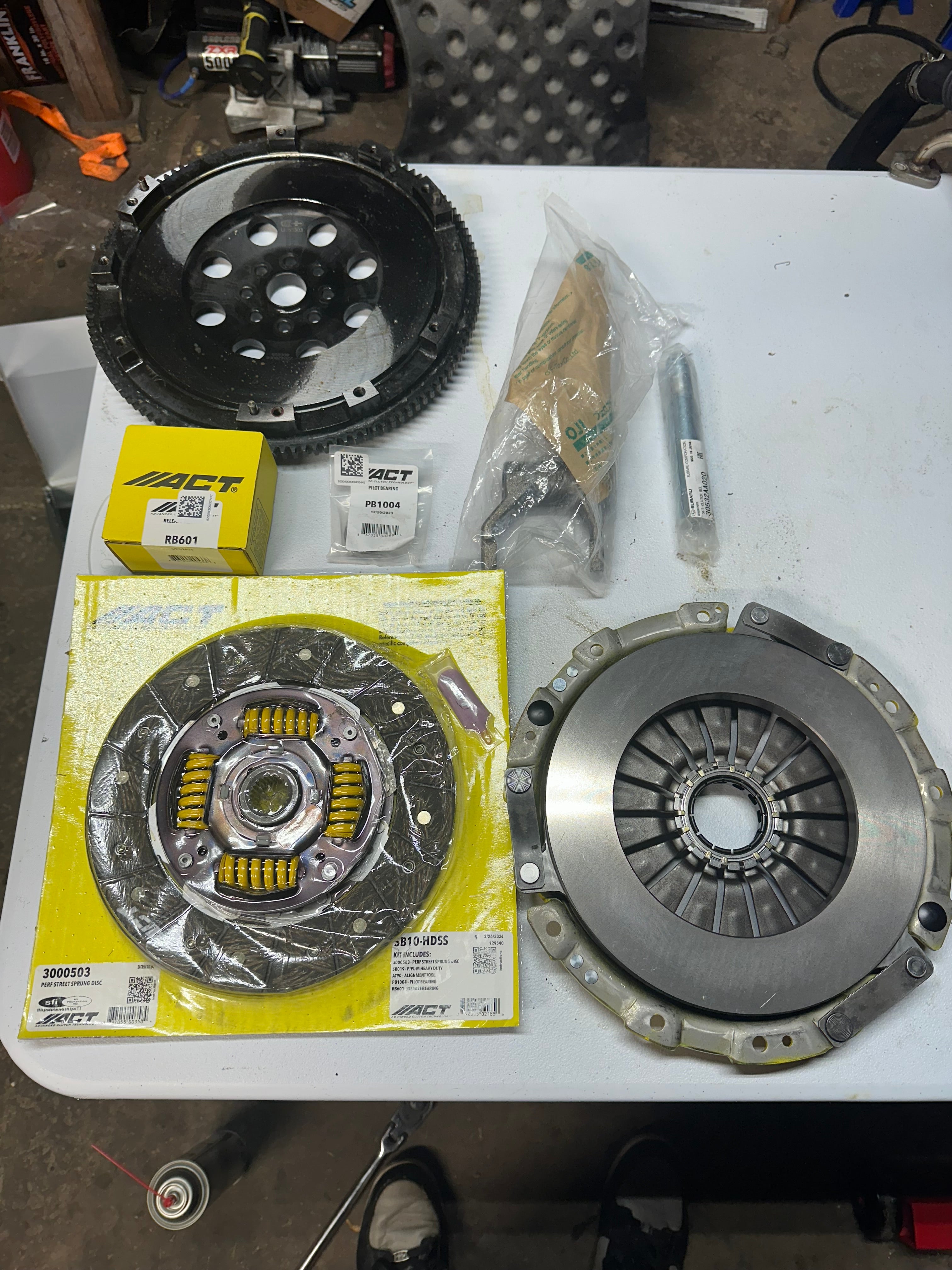 04-21 Subaru sti act clutch upgrade + install